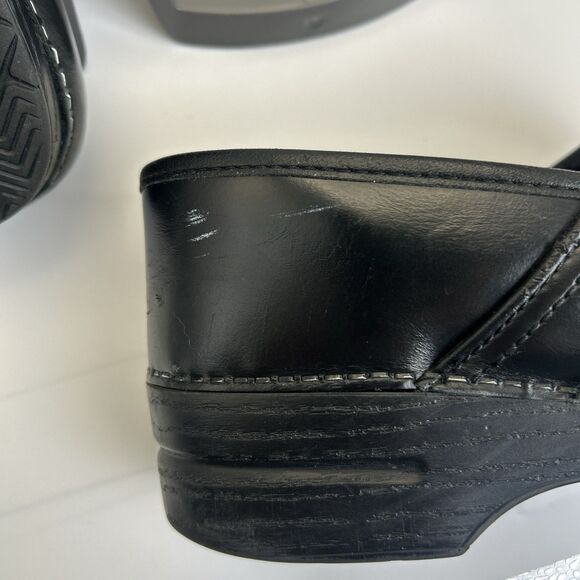 Dansko Professional Clogs Men's Size 46 US 12.5-13 Wide Black Leather Work Chef - Picture 10 of 11